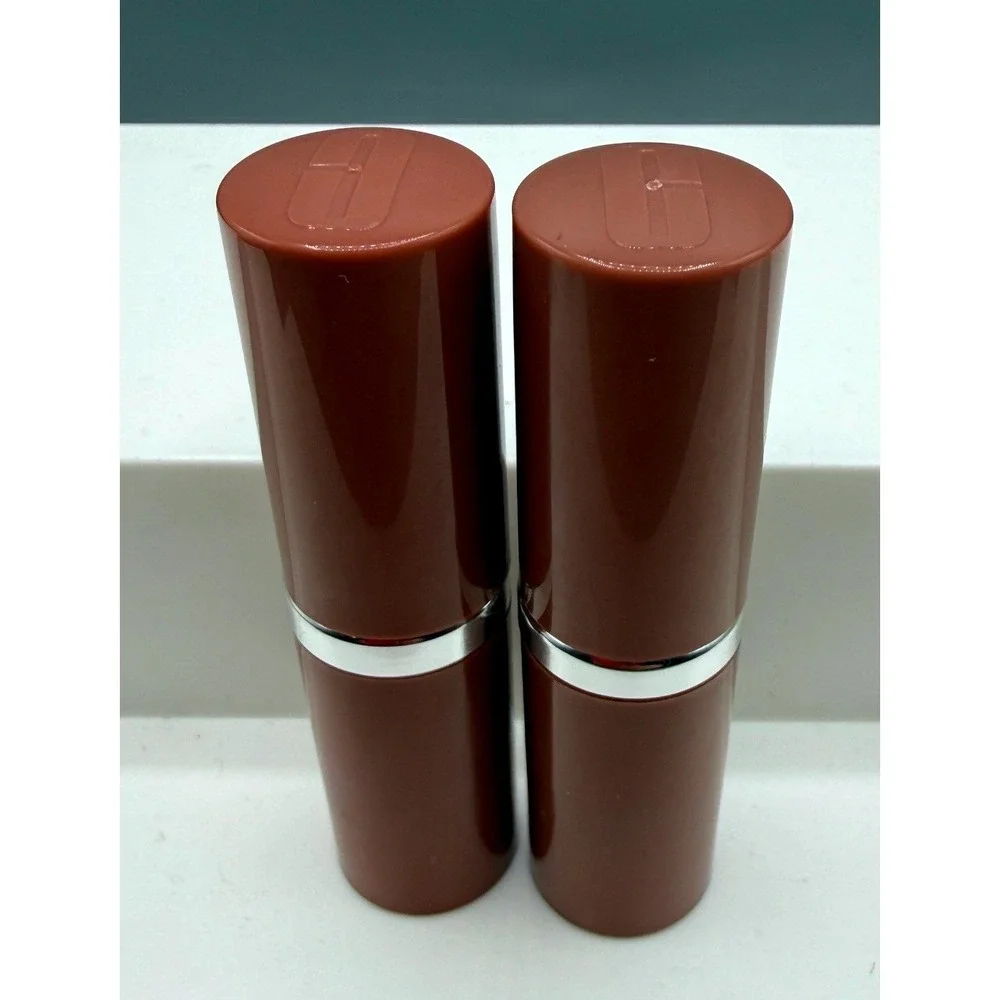 Clinique Pop Lip Colour + Primer 02 Bare Pop Shimmer Nude Lipstick Set of 2